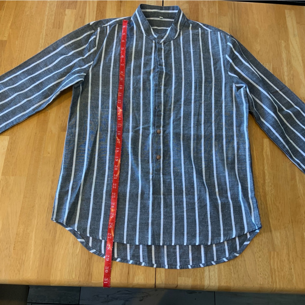Women’s button front striped tunic